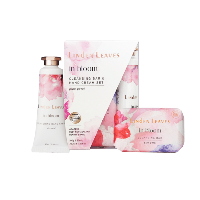 Pink Petal Hand Cream And Cleansing Bar Set