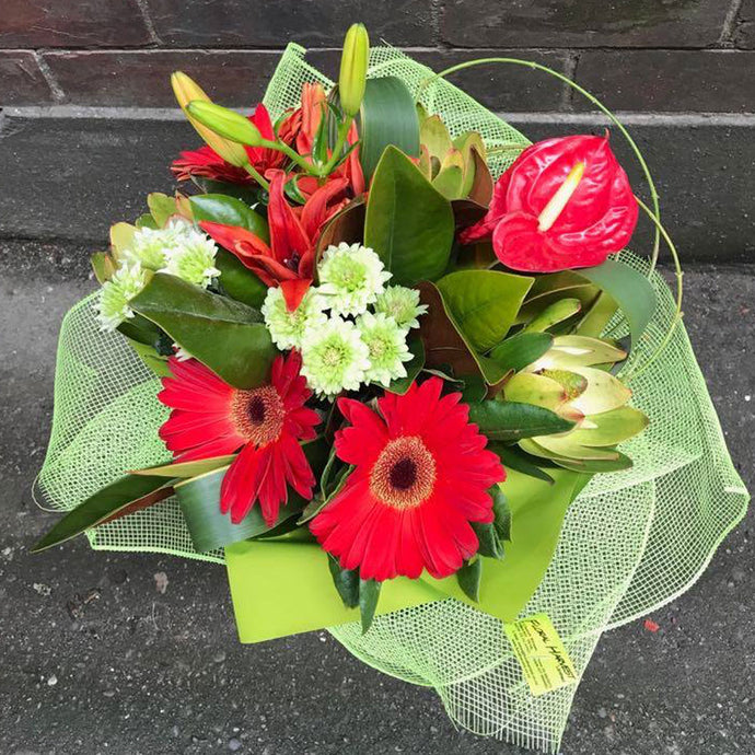 Red & Green Bouquet.